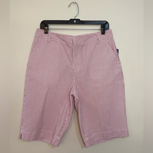 Chaps Pants - Chaps Women’s Casual Bermuda Striped Size 8. NWT